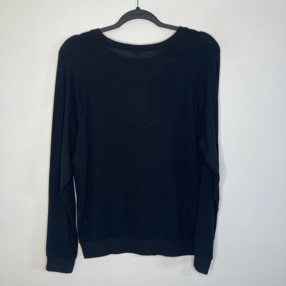 NWT EBERJEY Cozy Time Crew Neck Pullover Black Small - Picture 3 of 6
